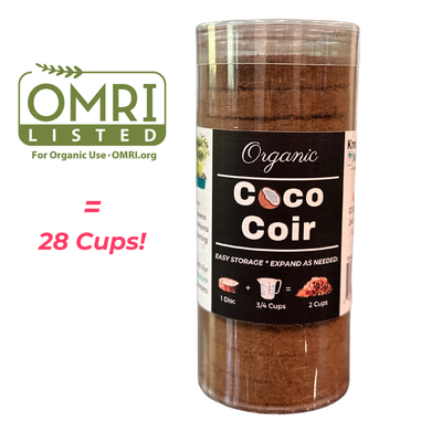 Organic Coconut Coir Discs - 14 Discs (28 cups/ 7 QTs)